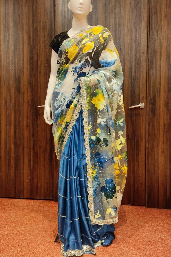 Organza Half And Half Saree 