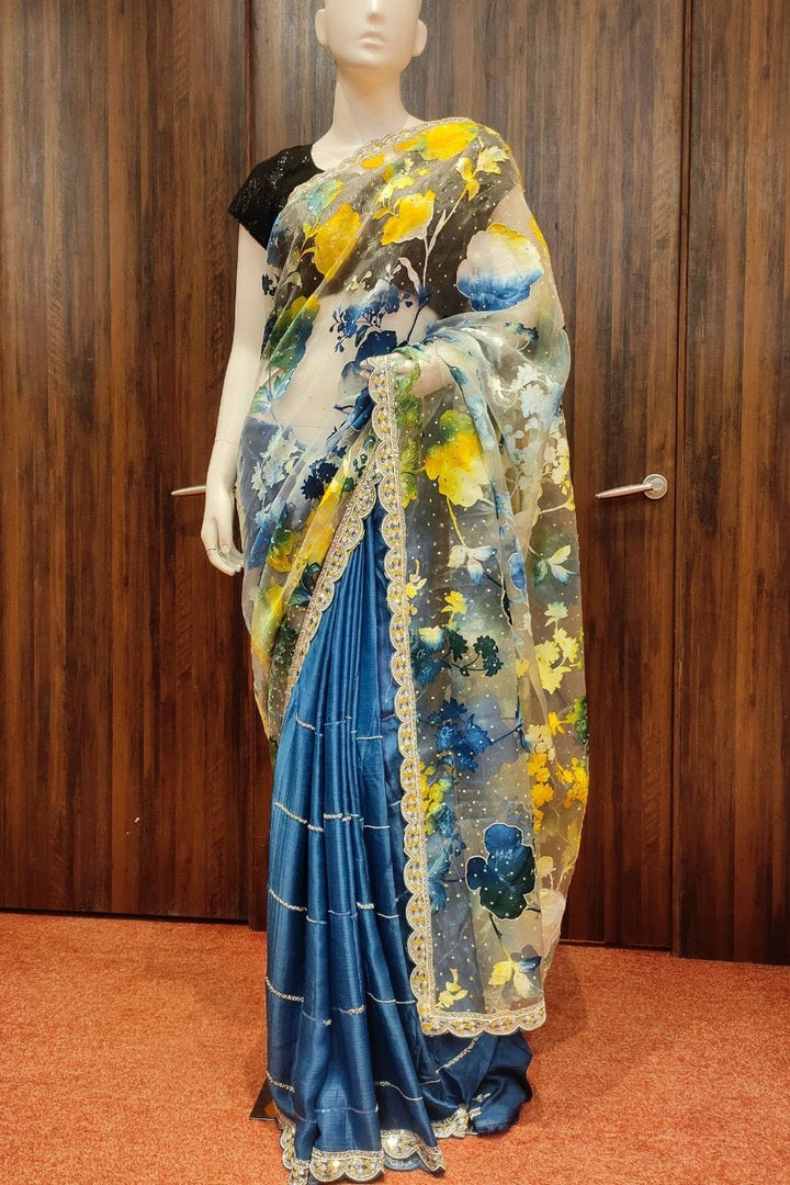 Organza Half And Half Saree 