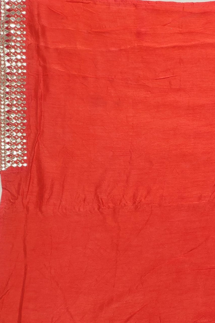 Organza Saree With Gota Patti Border