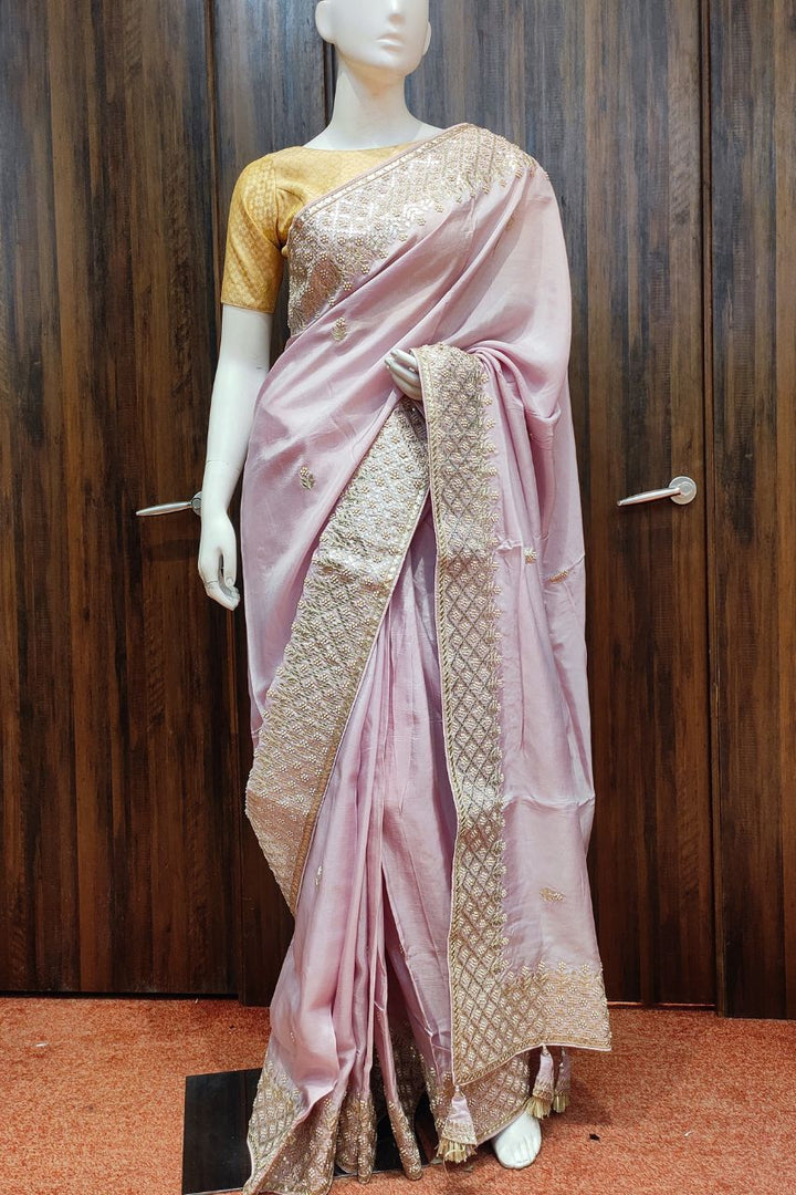 Organza Saree With Gota Patti Work