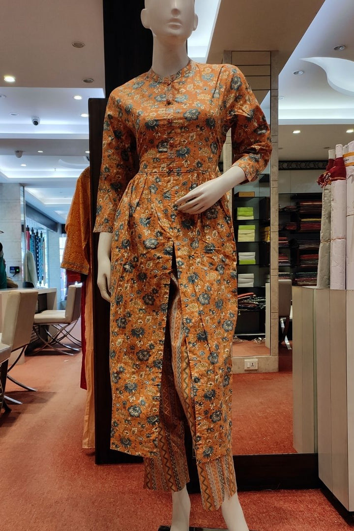 Printed Kurti With Straight Pant And Dupatta