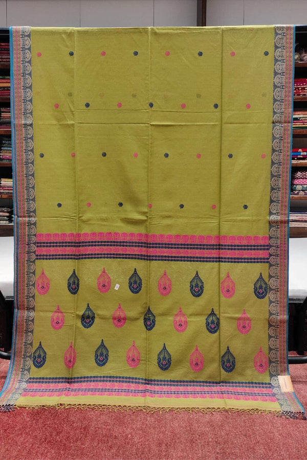 Pure Cotton Saree With Handwoven
