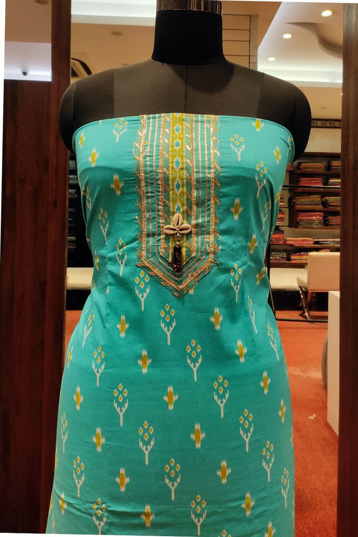 Pure Cotton Suit Piece In Printed 