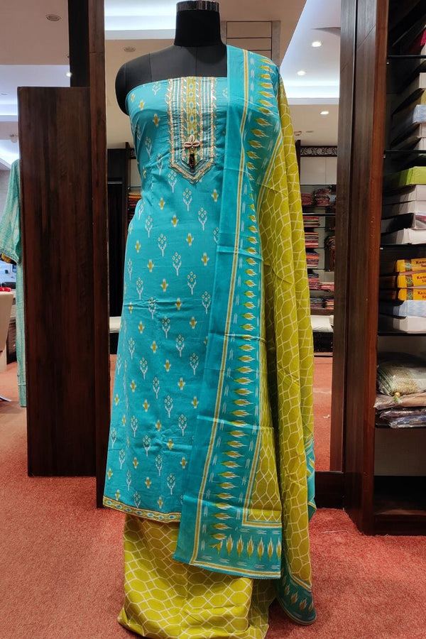 Pure Cotton Suit Piece In Printed Along With Dupatta