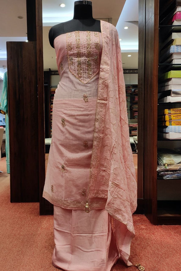 Salwar Suit Piece In Chanderi Silk