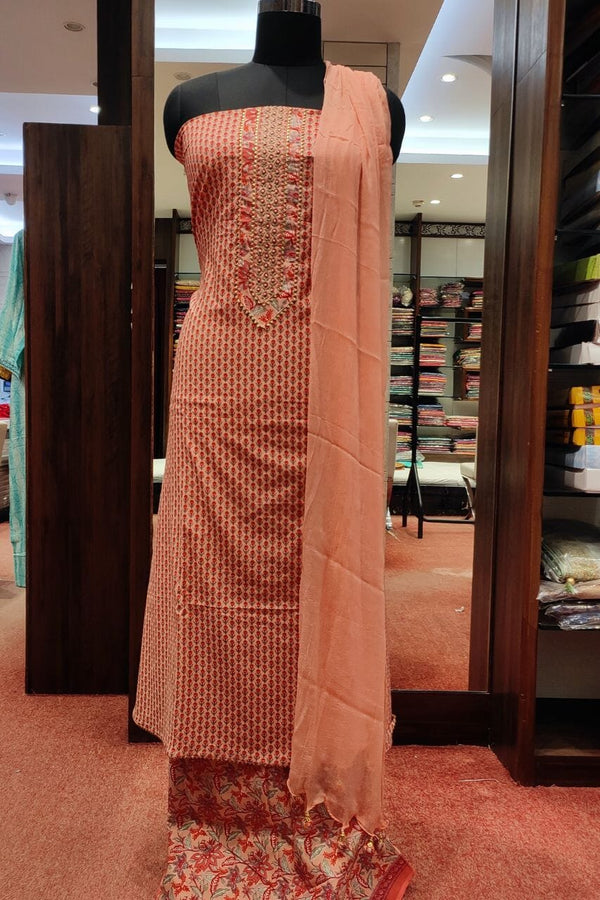 Printed Salwar Suit Piece With Dupatta
