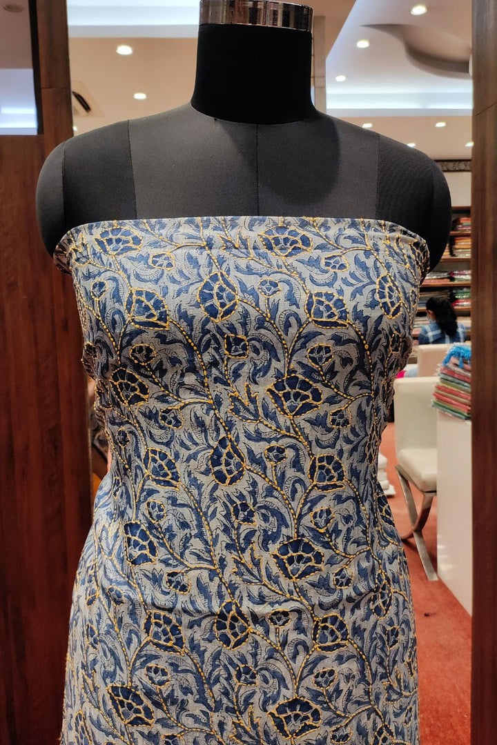 Salwar Suit With Kantha Stitch Work