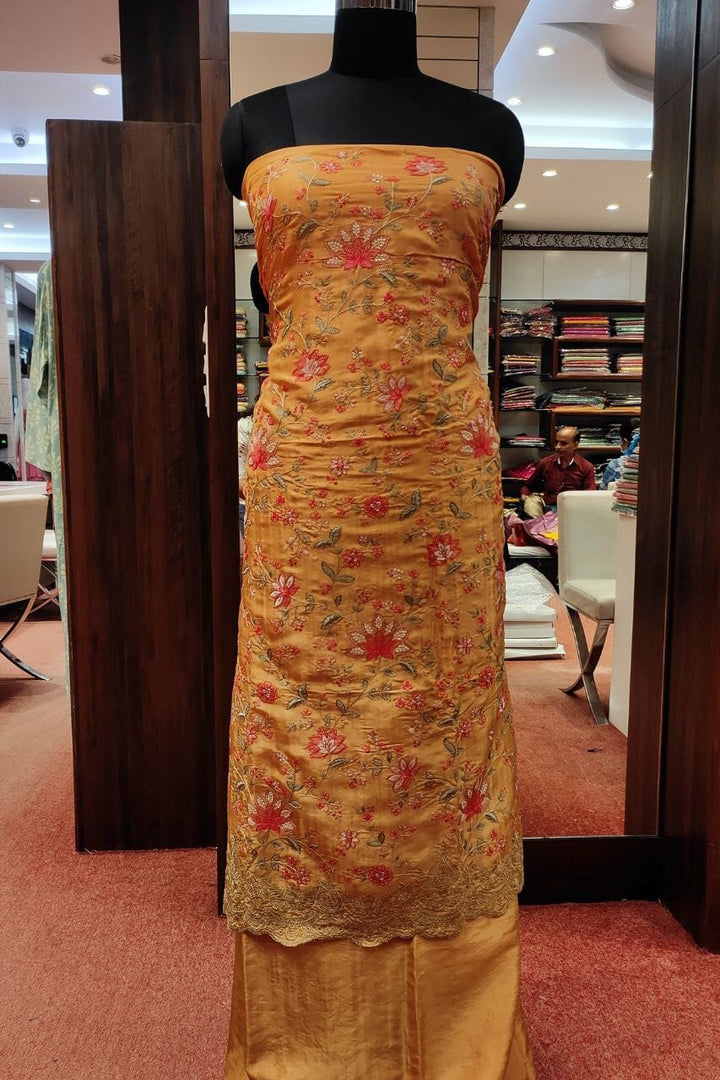 Salwar Suit With Floral Embroidered