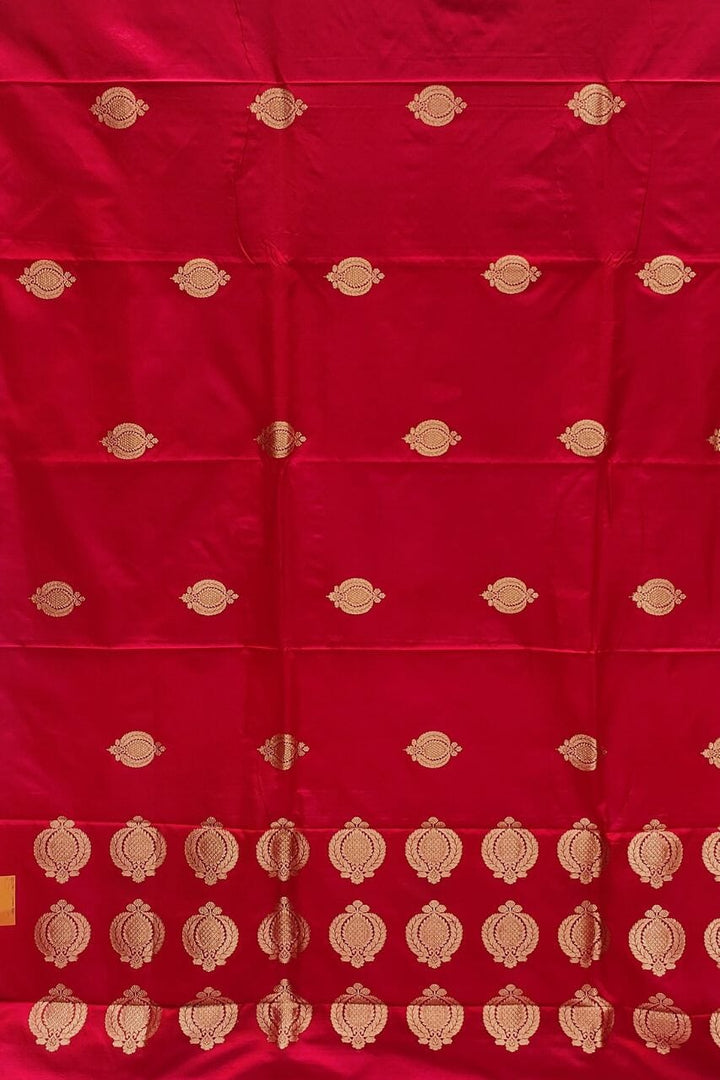 Saree For Bride In Katan Silk 