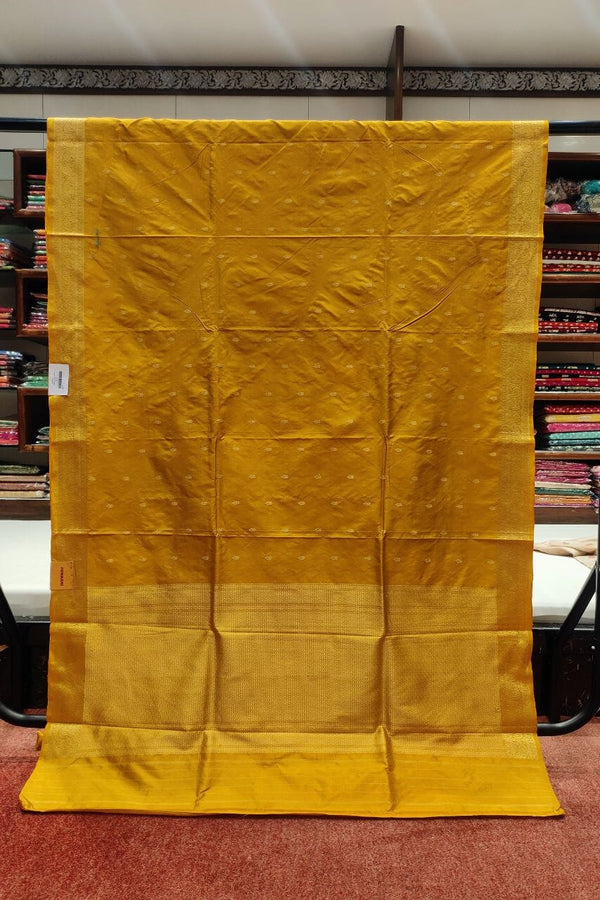 Saree For Haldi Ceremony In Katan Silk