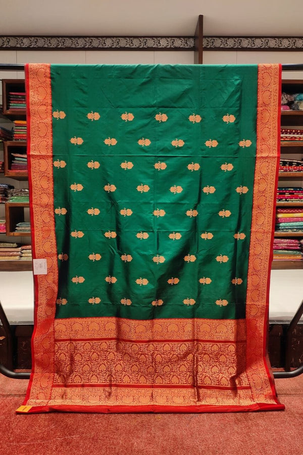 Saree For Mehendi Ceremony In Katan Silk