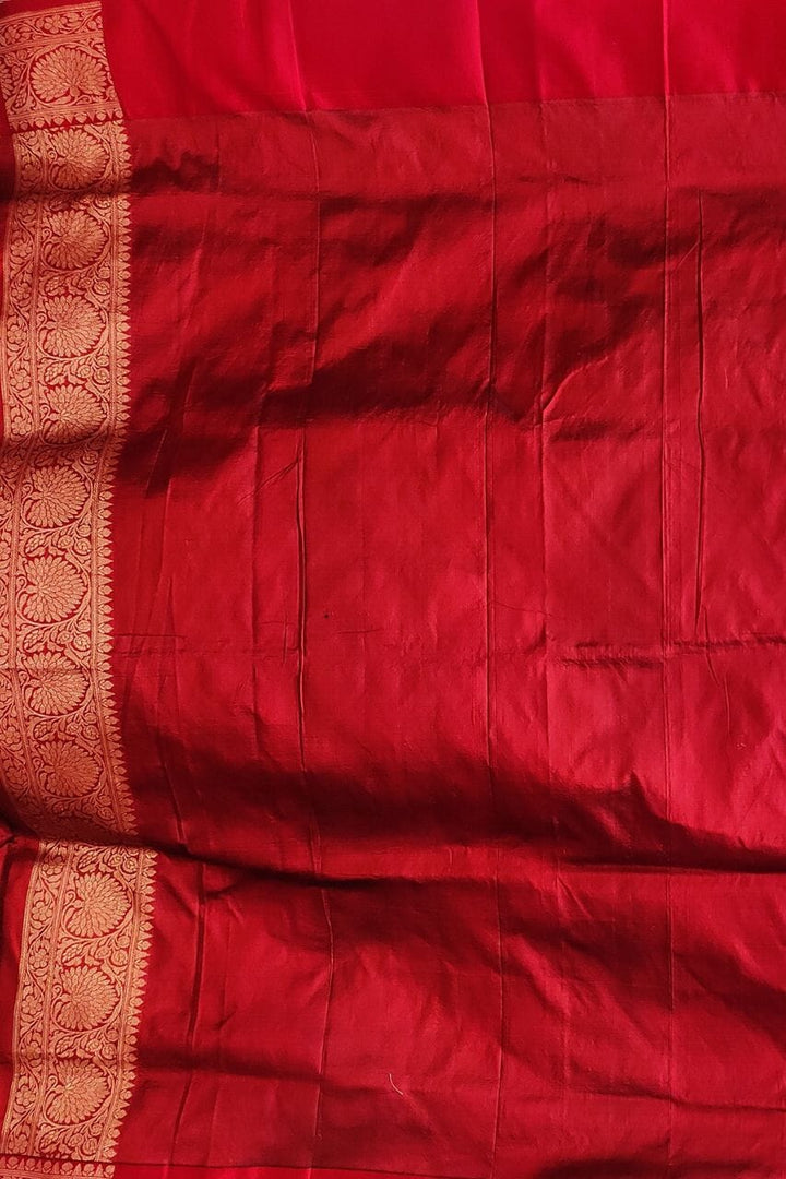Saree For Mehendi In Katan Silk