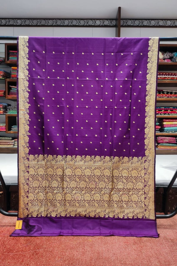 Saree For Reception Party In Purple Color