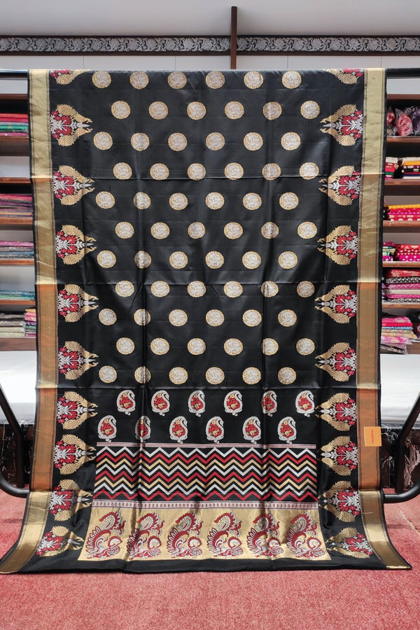 Saree For Reception Party Look In Black Color
