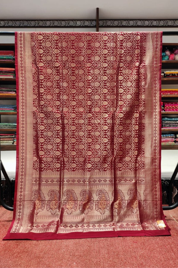 Silk Saree For the Bride With Brocade Woven