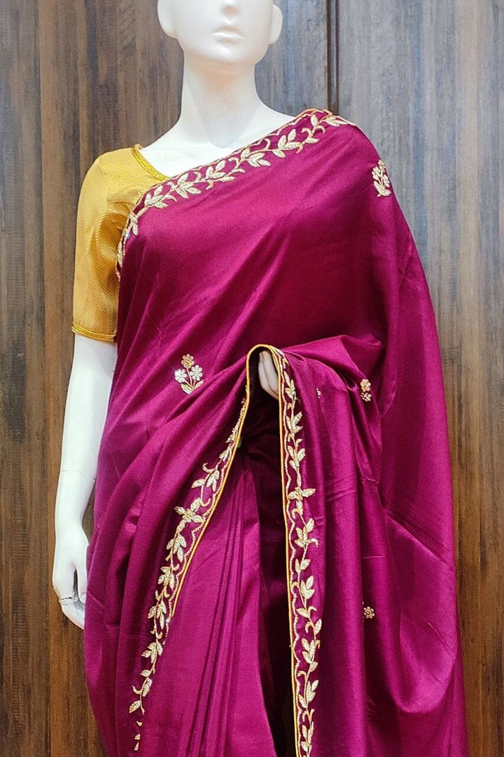 Silk Saree With Zardosi