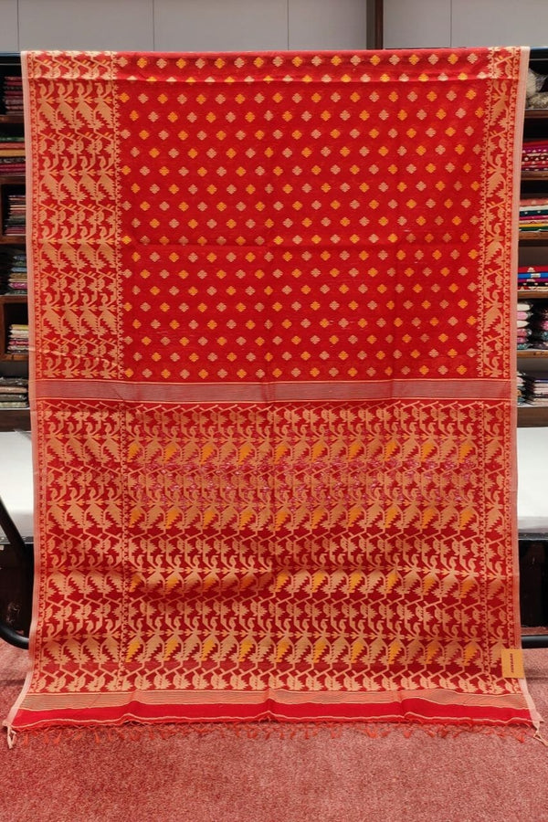 Soft Dhakai Jamdani Saree With Booti Allover