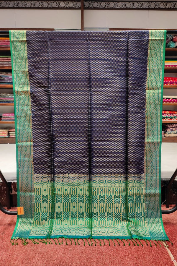 Soft Malai Silk Saree With Zari Work Contrast Pallu