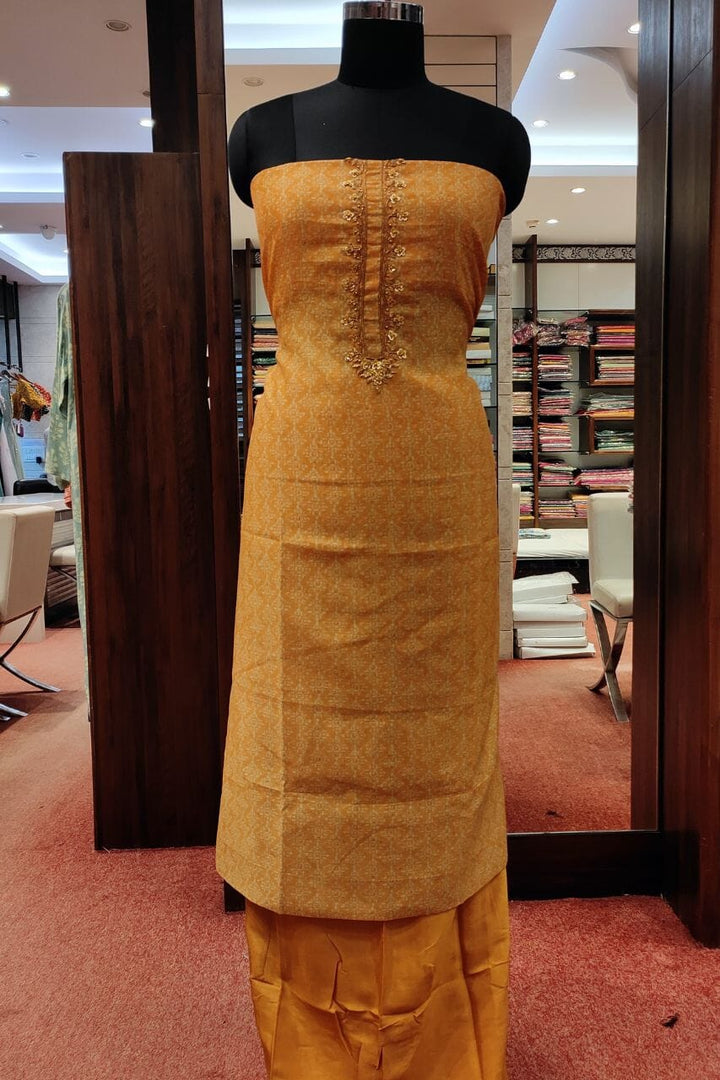 Suit Piece In Chanderi Silk