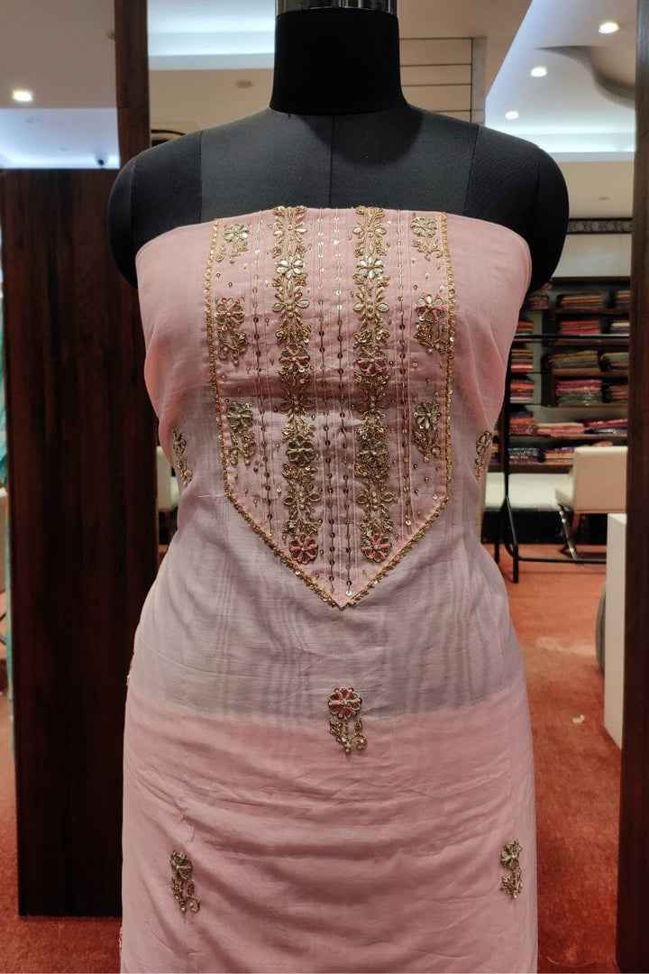 Suit Piece In Chanderi Silk