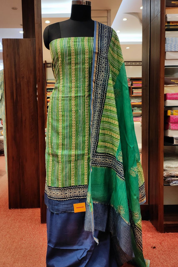 Suit Piece In Chanderi Silk