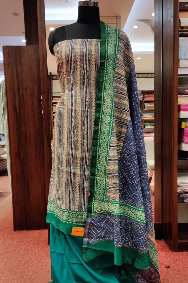 Suit Piece With Kantha Stitch Work