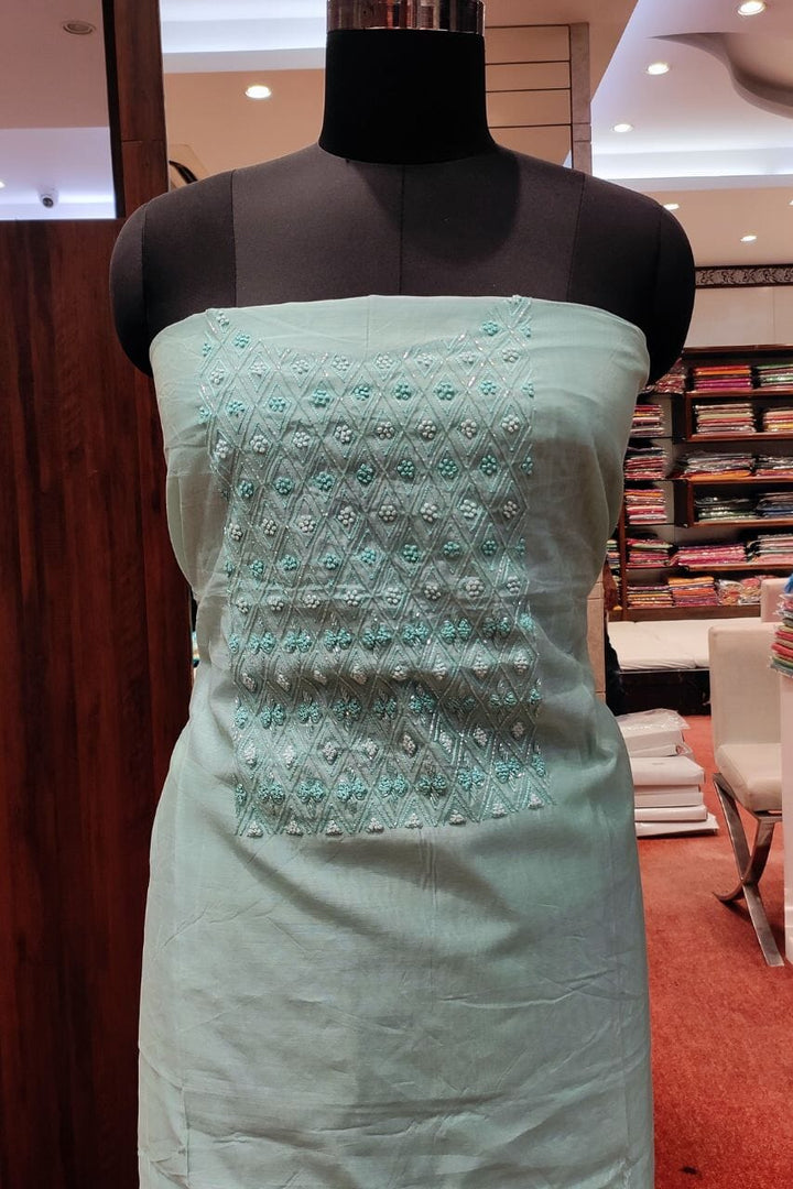  Suit Piece With Thread Work Dupatta