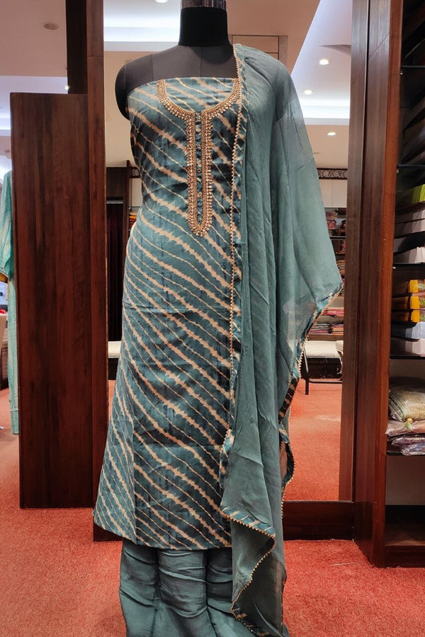 Unstitched Salwar Suit Piece In Art Silk