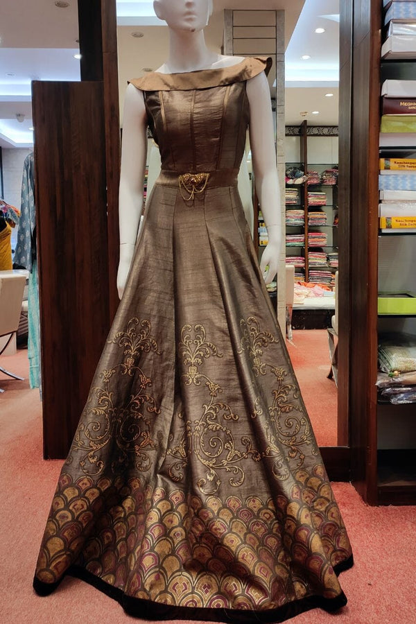 Wedding Gown In Golden Color